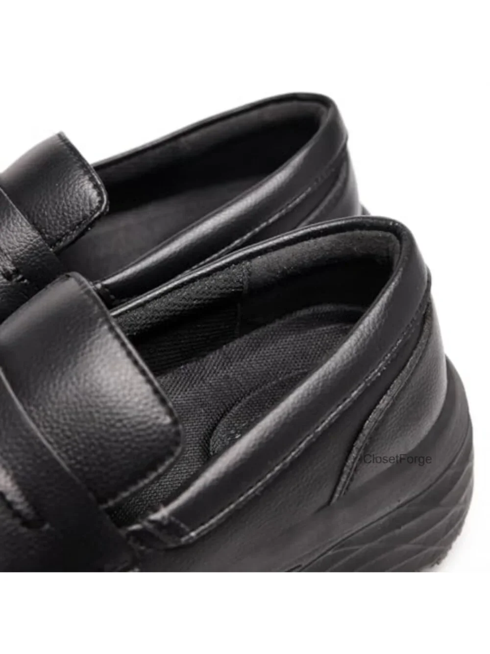 Women's Non Slip Work Shoes Slip Resistant Waterproof Faux Leather Loafers Food